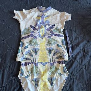 Tory Burch gently worn swimsuit and rashguard. Very figure friendly!